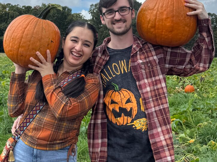 Pumpkin picking at Carrigan Farms